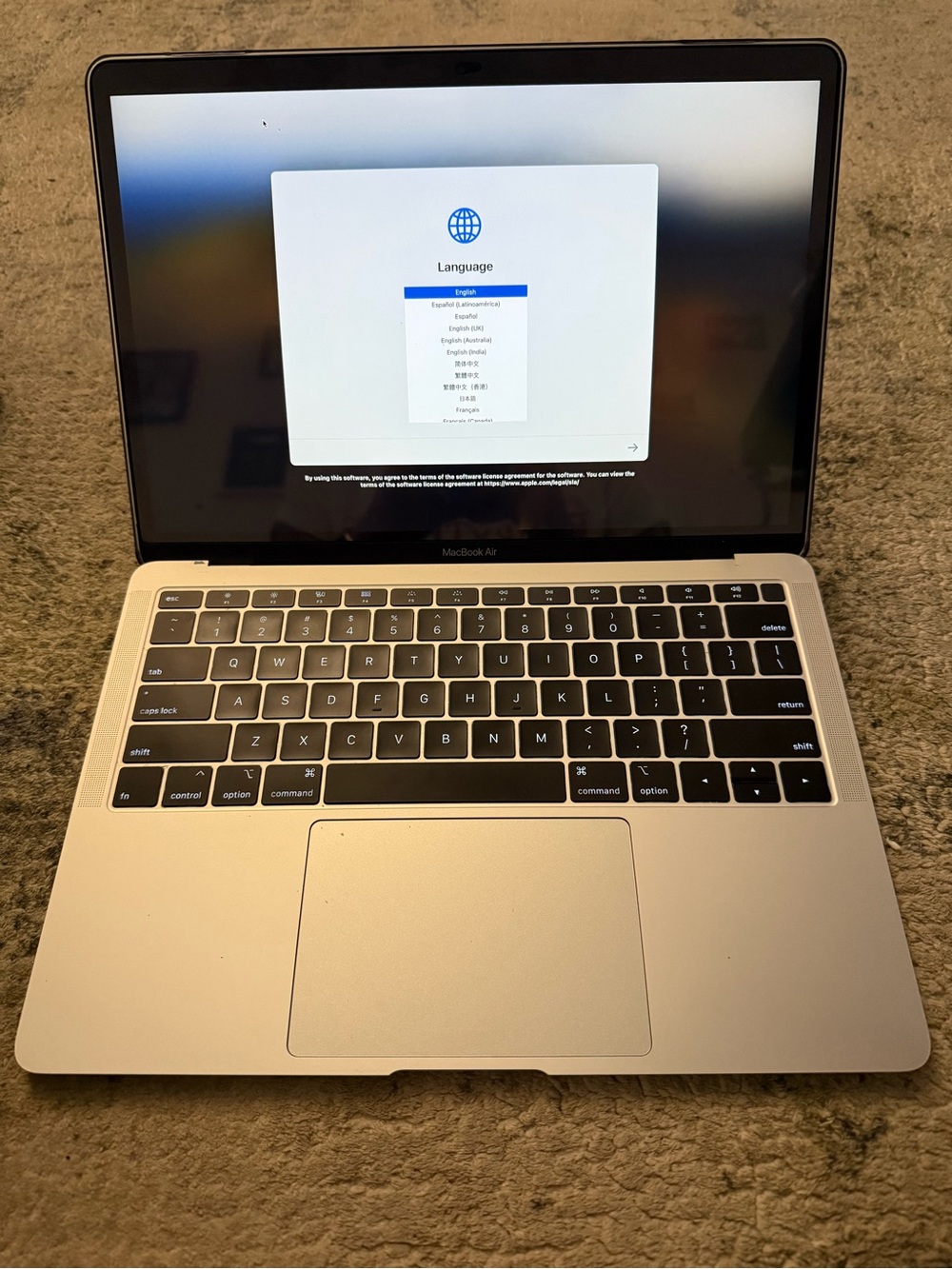 Apple MacBook Air Silver with Black Keyboard